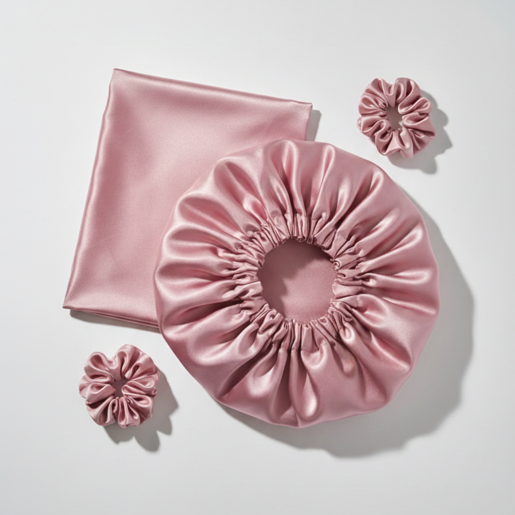 Coffret rose poudré - Style luxe fond blanc